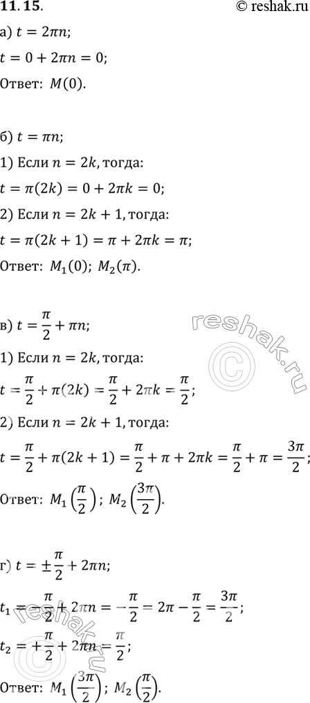 Изображение Упр.11.15 ГДЗ Мордковича 10 класс профильный уровень