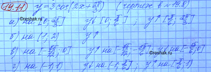 Изображение Упр.19.11 ГДЗ Мордковича 10 класс профильный уровень